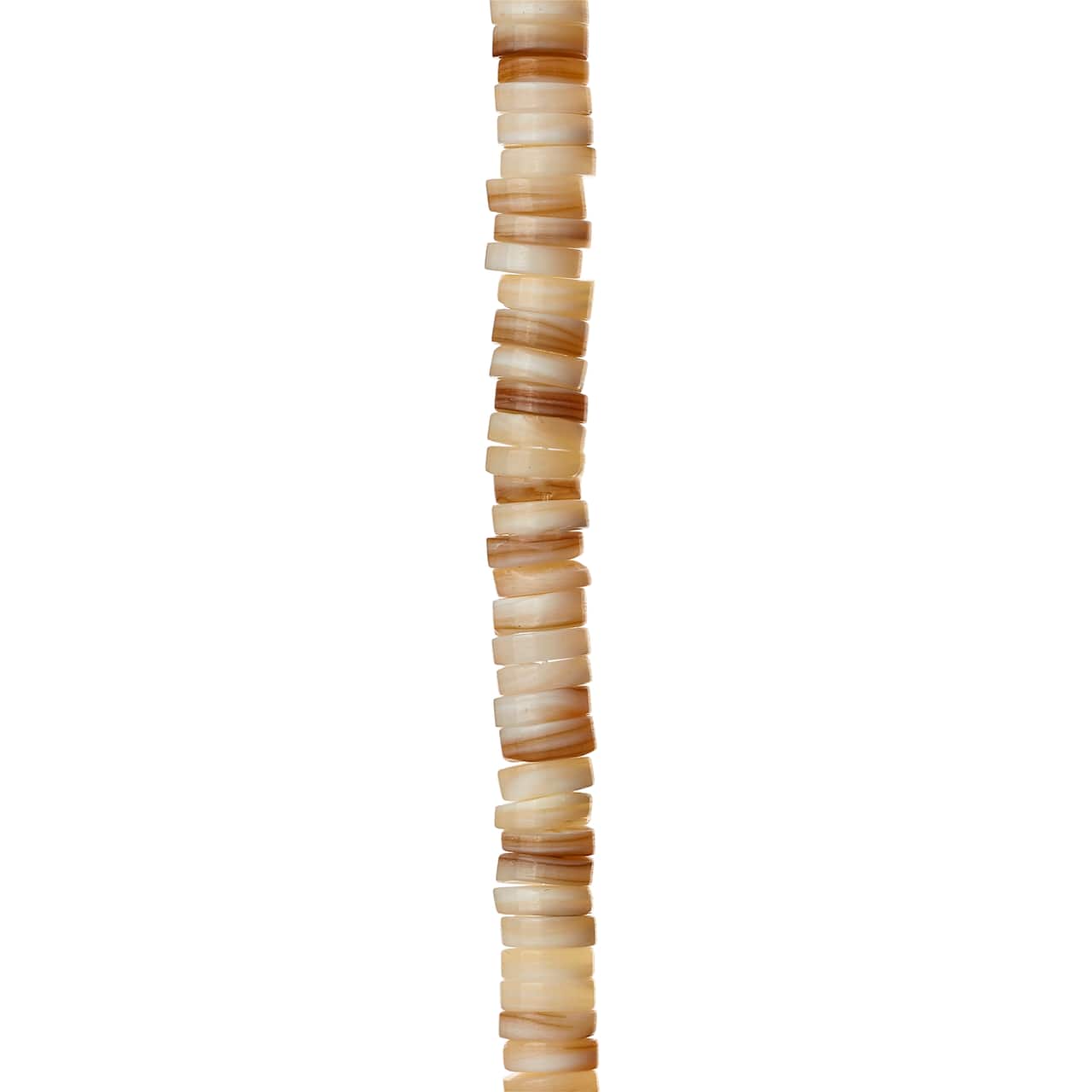 12 Pack: White Shell Rondel Beads, 7mm by Bead Landing™